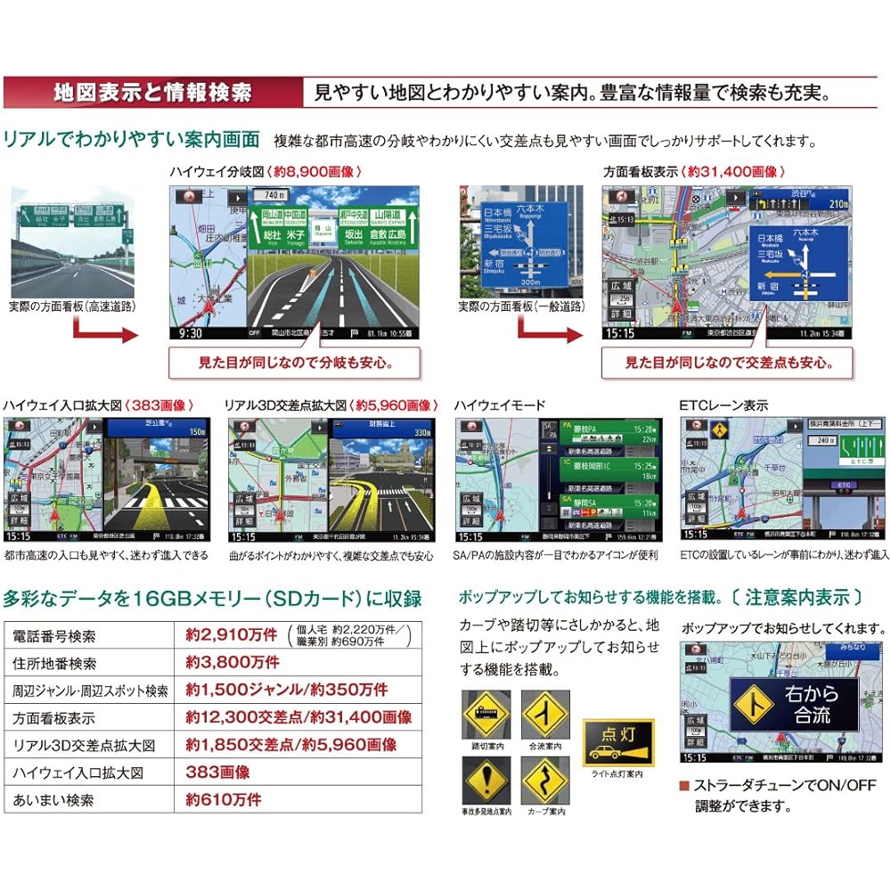 Panasonic Car Navigation Strada CN-RE03WD Full Seg/VICS WIDE/SD/CD/DVD/USB/Bluetooth 7V Wide