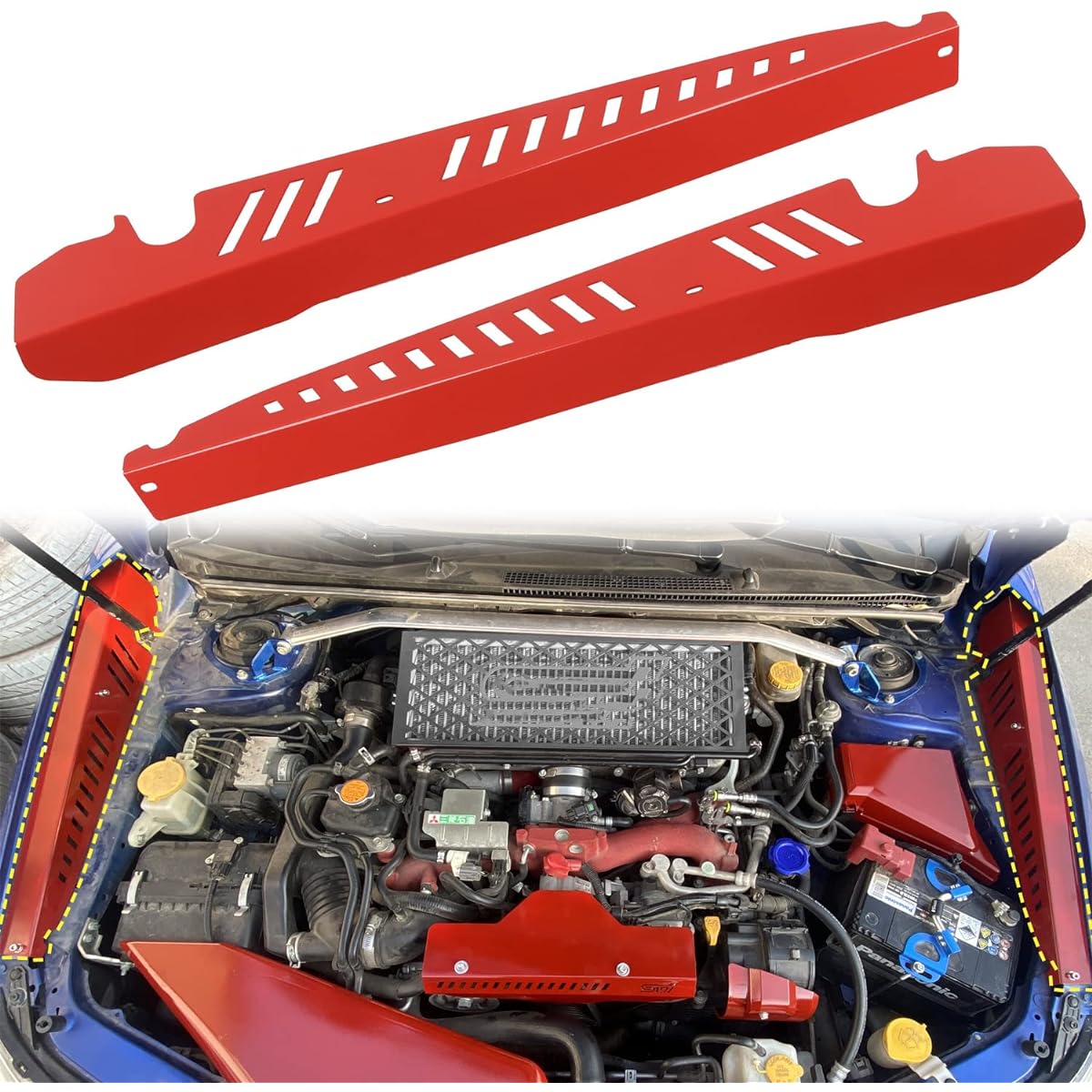 HIGH FLYING SUBARU WRX S4 STI VAG/VAB REVOGUE VMG /VM4 SERIES 2014-2021 FENDER AIR OUTLET DUCT FRONT FENDER ENGINE HOOD ALUMINUM ALLOY PROTECTION COVER ENGINE DECORATIVE CUSTOM PANEL