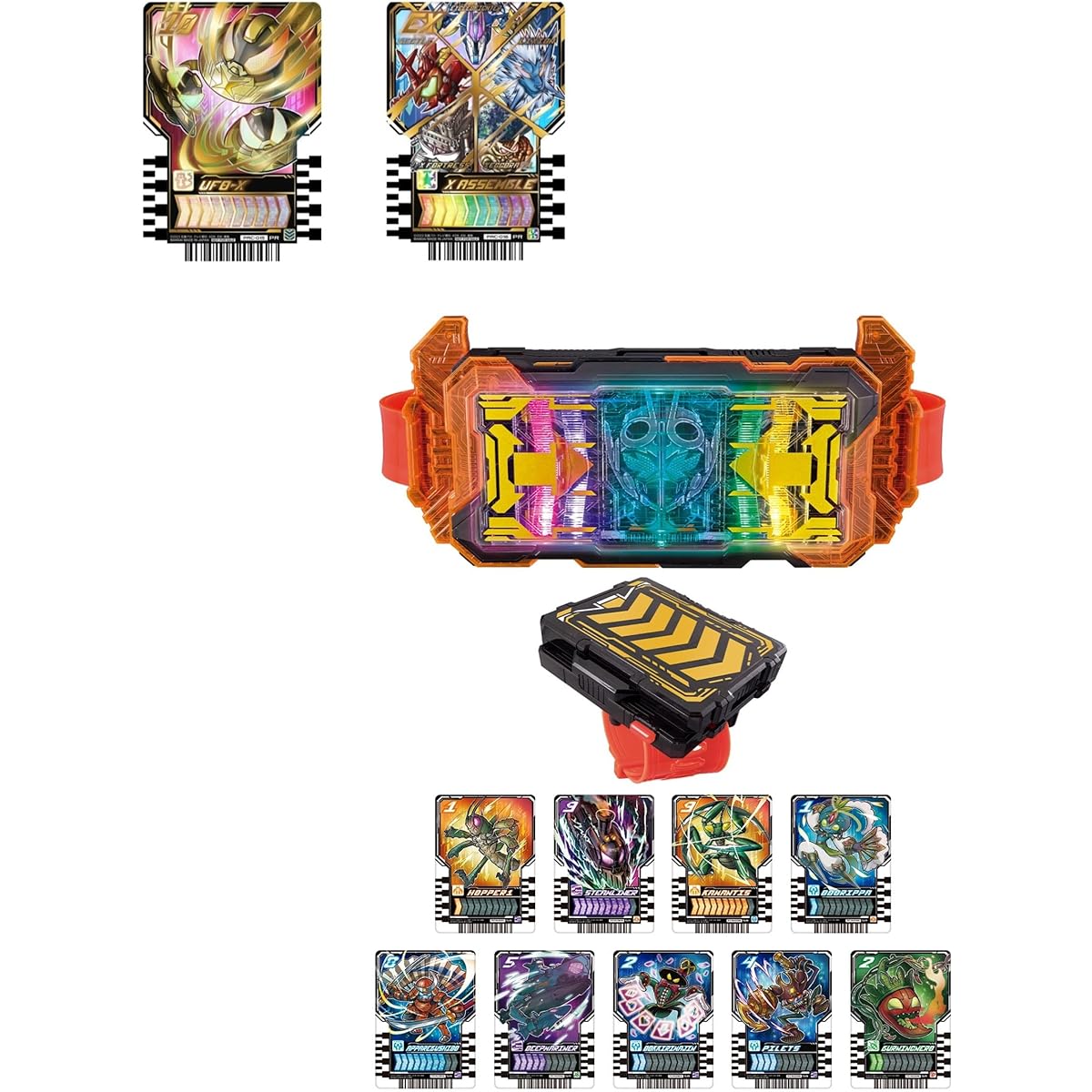 [Bandai] Transformation Belt DX Gotcher Driver & Gotcher Draw Holder Set (Bonus: Comes with 2 Ride Chemie Trading Card Kira Card Set)