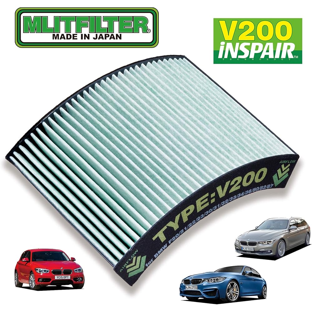 INSPAIR Air Conditioner Filter V200 for BMW Pollen Prevention Antibacterial Anti-Mold Odor Resistant F20.21.22.23.30.31.32.33.34.36.80.84.87