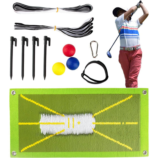 Feestars Golf Practice Mat, No Marks, Golf Practice Equipment, Golf Mat, Shot Mat, Impact Resistant, Golf Practice Mat, Clear Marks, Home, Indoors, Outdoors, Practice Swings, 25 x 50cm