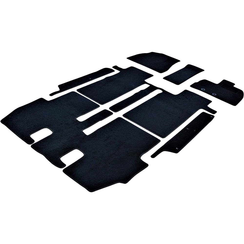Fenice Car Mat Floor Mat Step Mat Domestic Production (Toyota Noah Voxy / 80 Series 8 Seater Gasoline Vehicle) Non-slip Shape Resistant to Slip (Black)