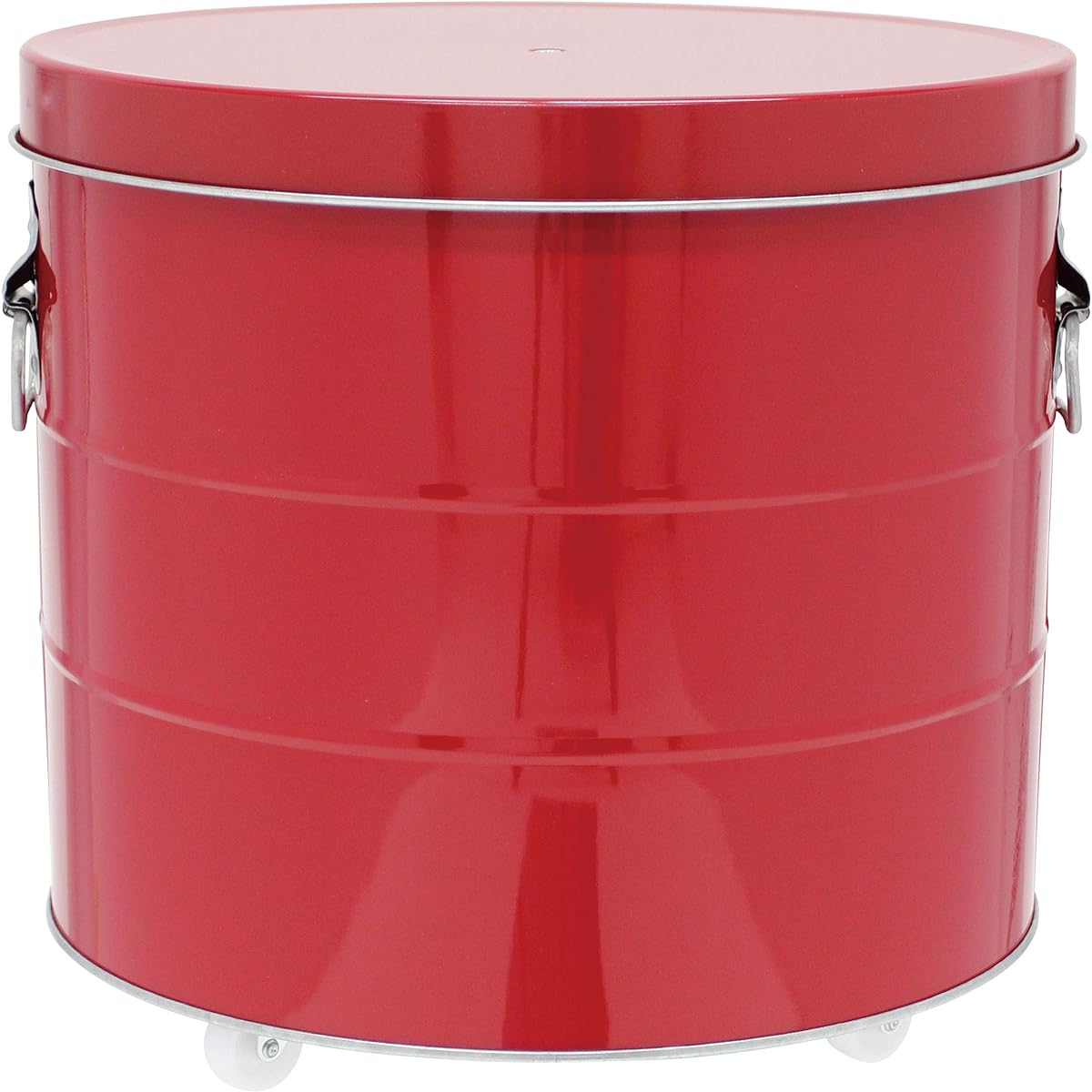 Watanabe Metal Industry Obakake Rice Stocker 20kg with casters Red RS20R