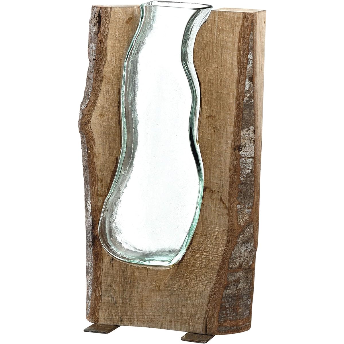LEONARDO Flower Base Glass/Wood 20x9xh36cm Flower Base CASOLARE 038510