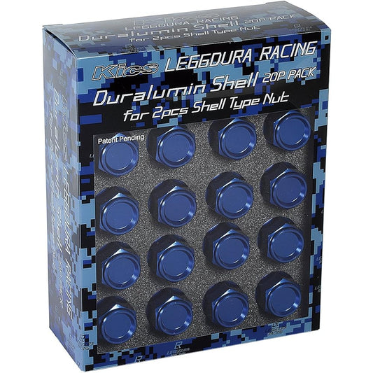 KYO-EI (Kyoei Sangyo) LEGGDURA RACING Shell Type Lock & Nut Set (CL35) Ledura Racing Shell Type Nut (Lock & Nut Set) M12 x P1.25 Blue CL35-13U