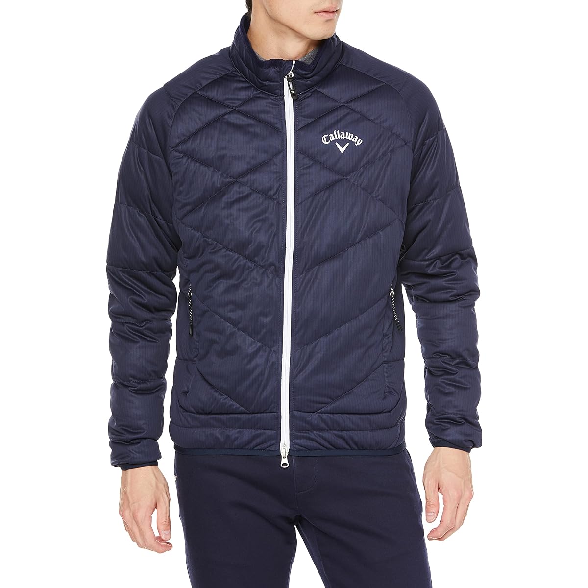[Callaway] Men's Filled Full Zip Blouson (Star Stretch: High Stretch, Water Repellent, Windproof, Breathable) / Outerwear Golf / C22215105