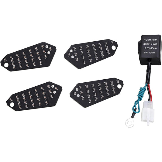 POSH Turn Signal LED Conversion Kit Sequential Type with Relay ZRX1200 Daeg Z1000 Z800 072108