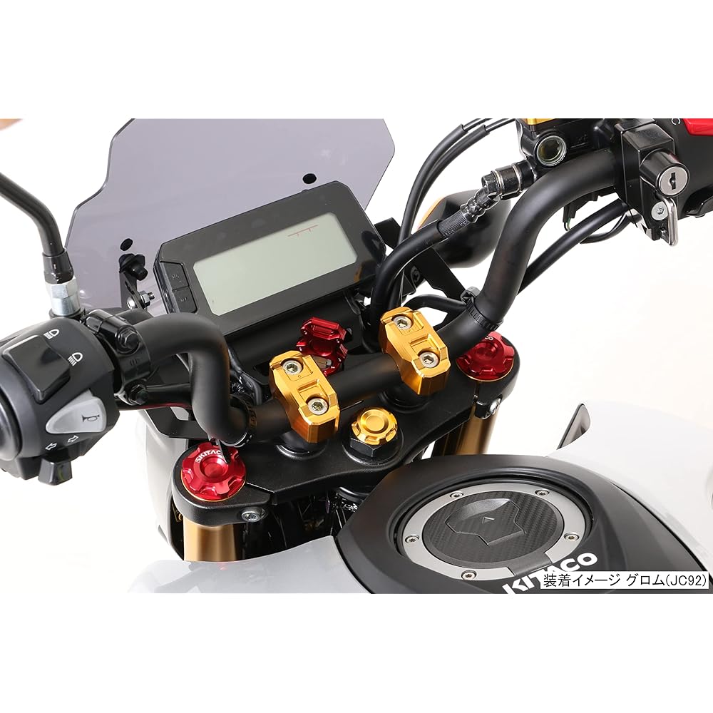KITACO Front Fork Bolt Set (Honda Type 1) Red Grom (JC92) Monkey 125 (JB02/JB03) Ducks 125 (JB04) 502-1001020