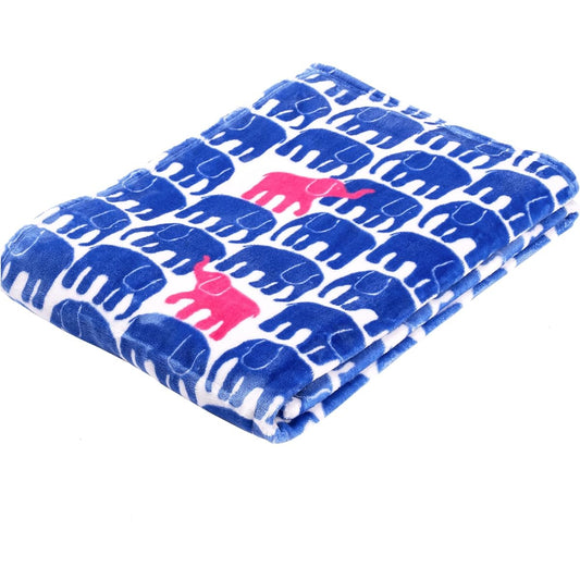 Nishikawa Blanket Single Washable Finlayson Elephanti Vappa Soft Smooth Blue FQ03605008
