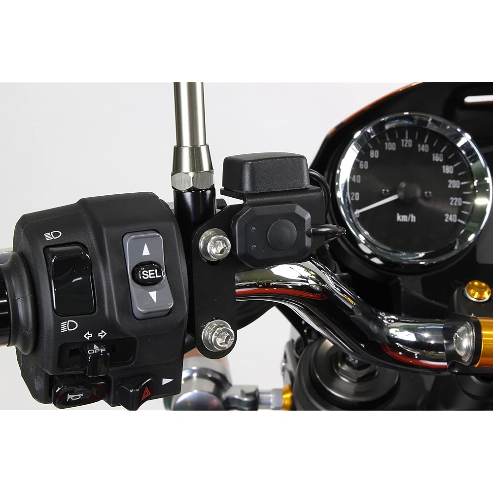 POSH Motorcycle Supplies Stay Set Mitsuba Drive Recorder Mounting Stay Set Z900RS (18-23) *No CAFE Black 132201-10