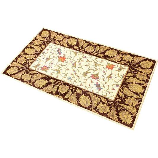 Washable interior mat Gobelin style chenille mat Chartres 90 x 140 cm Brown 5358
