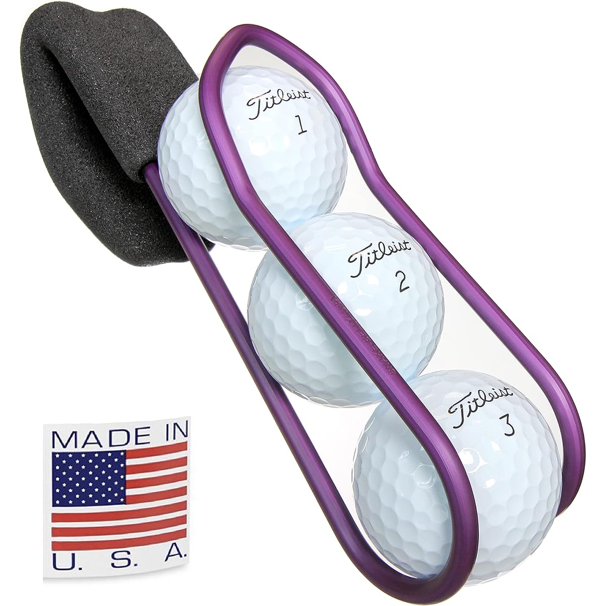 SnakeBelly Golf Ball Holder Quick Draw Release Purple 1 Piece