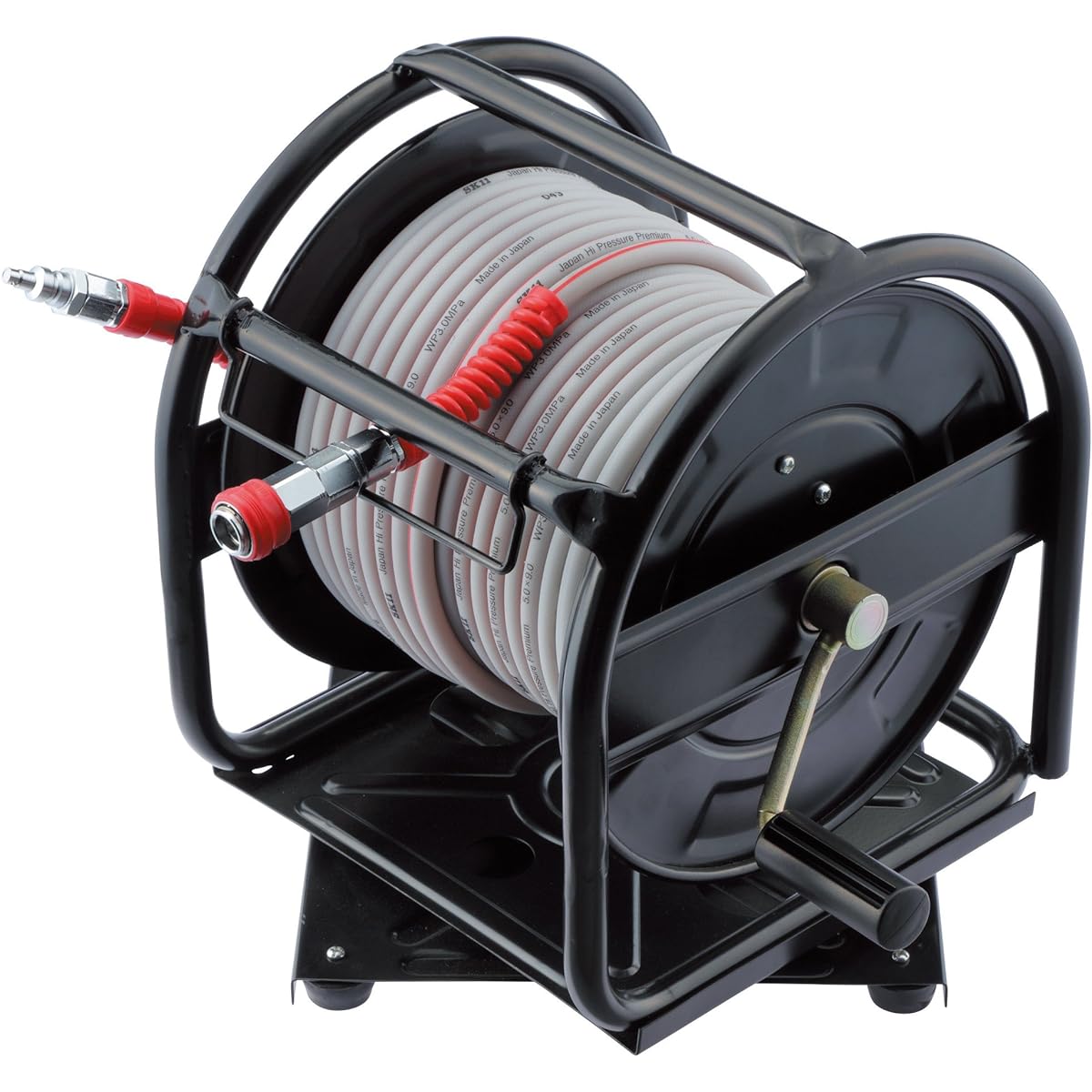 SK11 High Pressure Air Hose Reel Inner Diameter 5.0 x Outer Diameter 9.0mm SHAR-030JP 30m Made in Japan With Rotating Base
