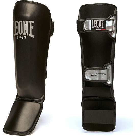 LEONE 1947 Martial Arts Kickboxing MMA Shin Guard Unisex [SMART] Leggings EVA100% Padded Black PT135 [Genuine Product]