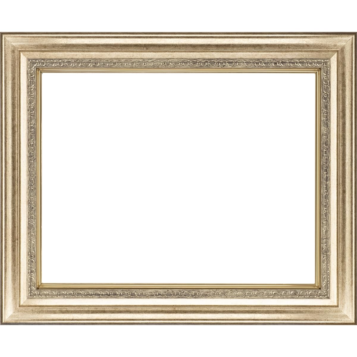 Oil painting picture frame 8164 UV cut acrylic MDF backing (Silver, F6)