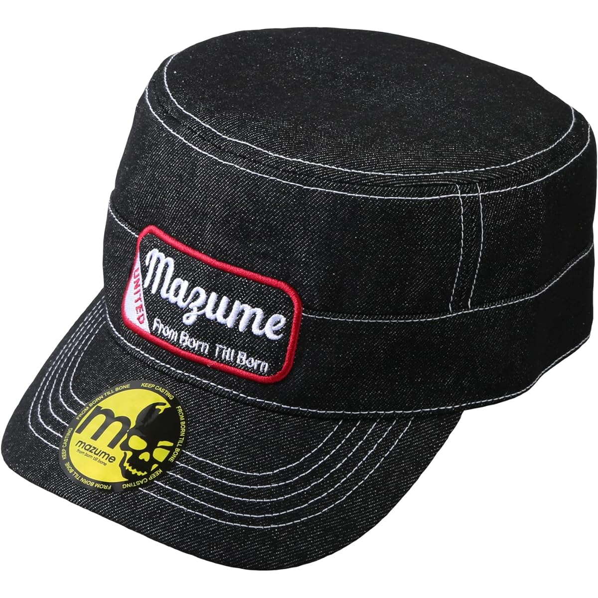 mazume Work Cap III MZCP-603-01 Black Denim Free(56~60cm)