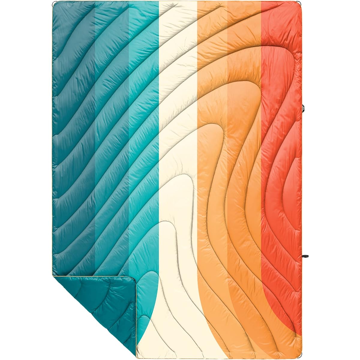 [Rampuru] Blanket ORIGINAL PUFFY NEWPORT SWELL [Flat]: 133 x 191 cm [Pack]: 18 x 41 cm