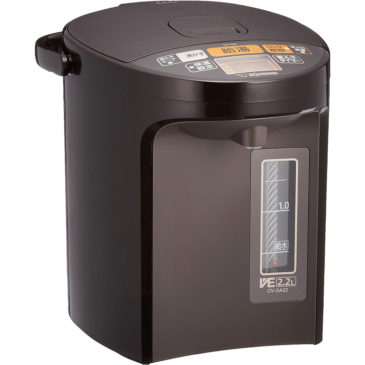 Zojirushi Electric Pot 2.2L Yuyu Energy Saving High Grade 5 Temperature Settings Brown CV-GA22-TA