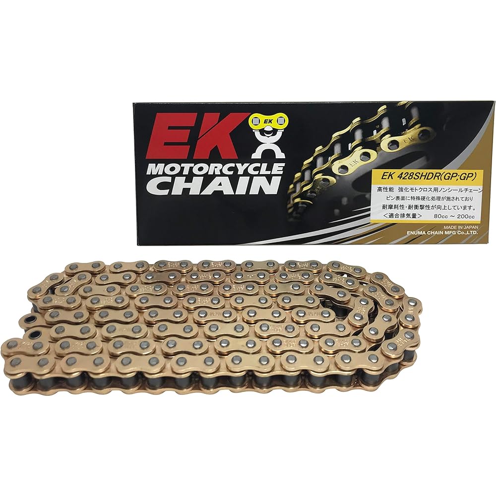 EK Non-Seal Chain 428SHDR Gold 120L [Clip Joint]