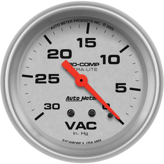 Auto Meter 4484 Ultra Lightweight Machine type vacuum gauge 2.65 inch