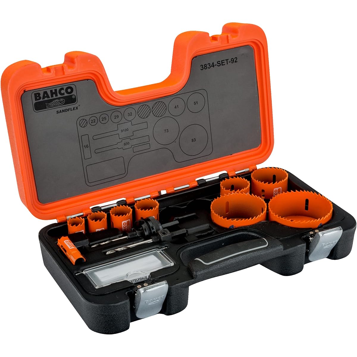 BAHCO Holesaw Set Bi-Metal Bimetal Holesaw Set 3834-SET-92