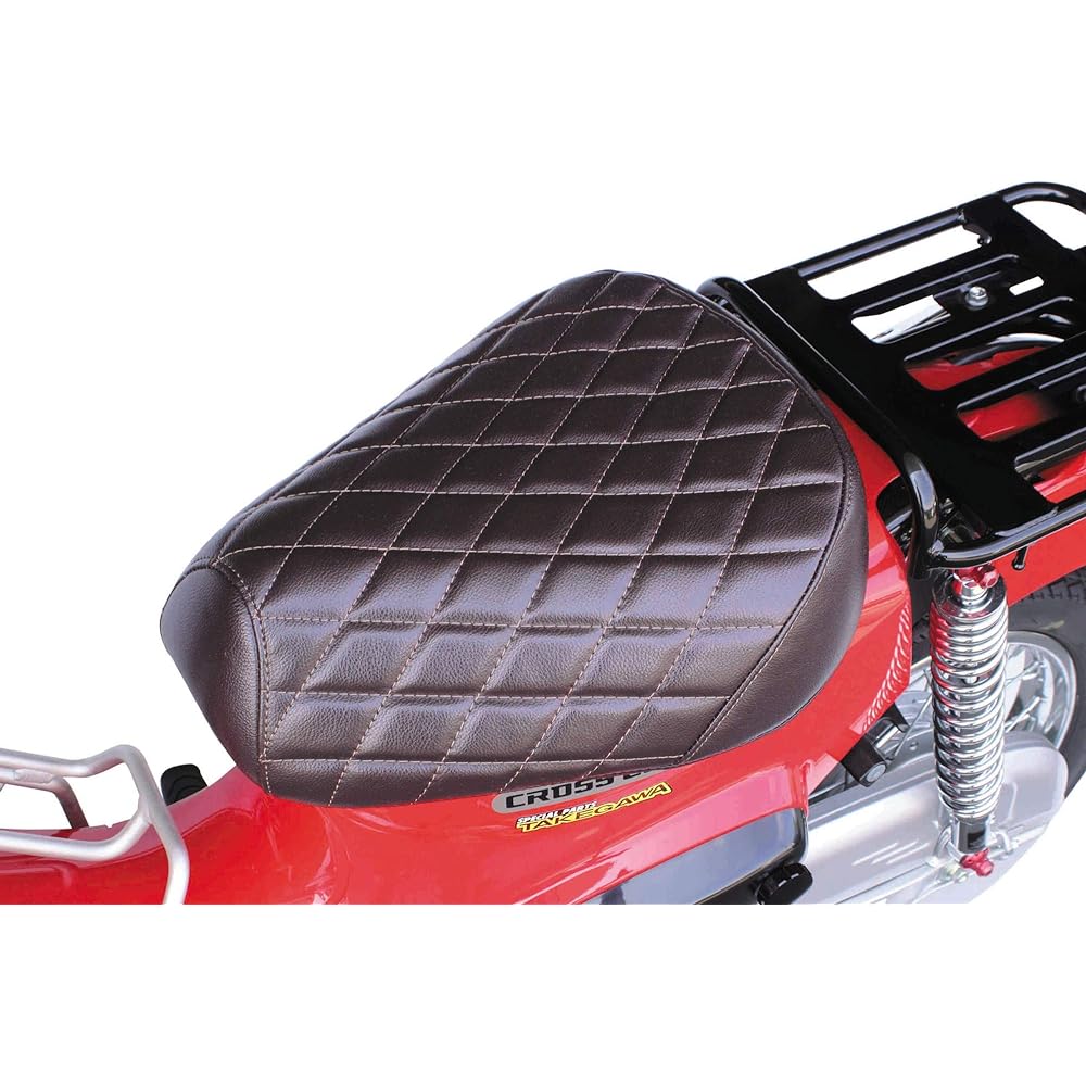 Special Parts Takegawa Cushion Seat Cover Diamond Stitch Brown Super Cub 50/110 (AA09/JA44) Cross Cub 50 (AA06) 09-11-0233