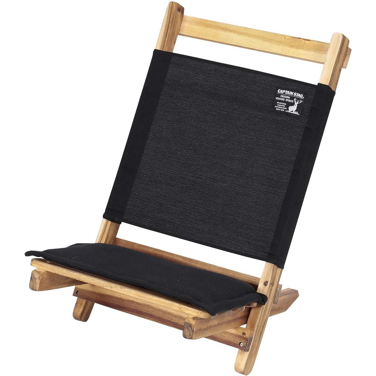 CAPTAIN STAG Outdoor Chair Low Style Chair CS Black Label UP-1034