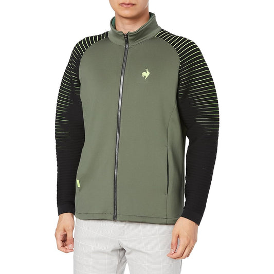 [Le Coq Sportif] Full Zip Cut and Sew [RIJOUME] Hybrid Knit Stretch Stylish Golf QGMWJL60 Men's