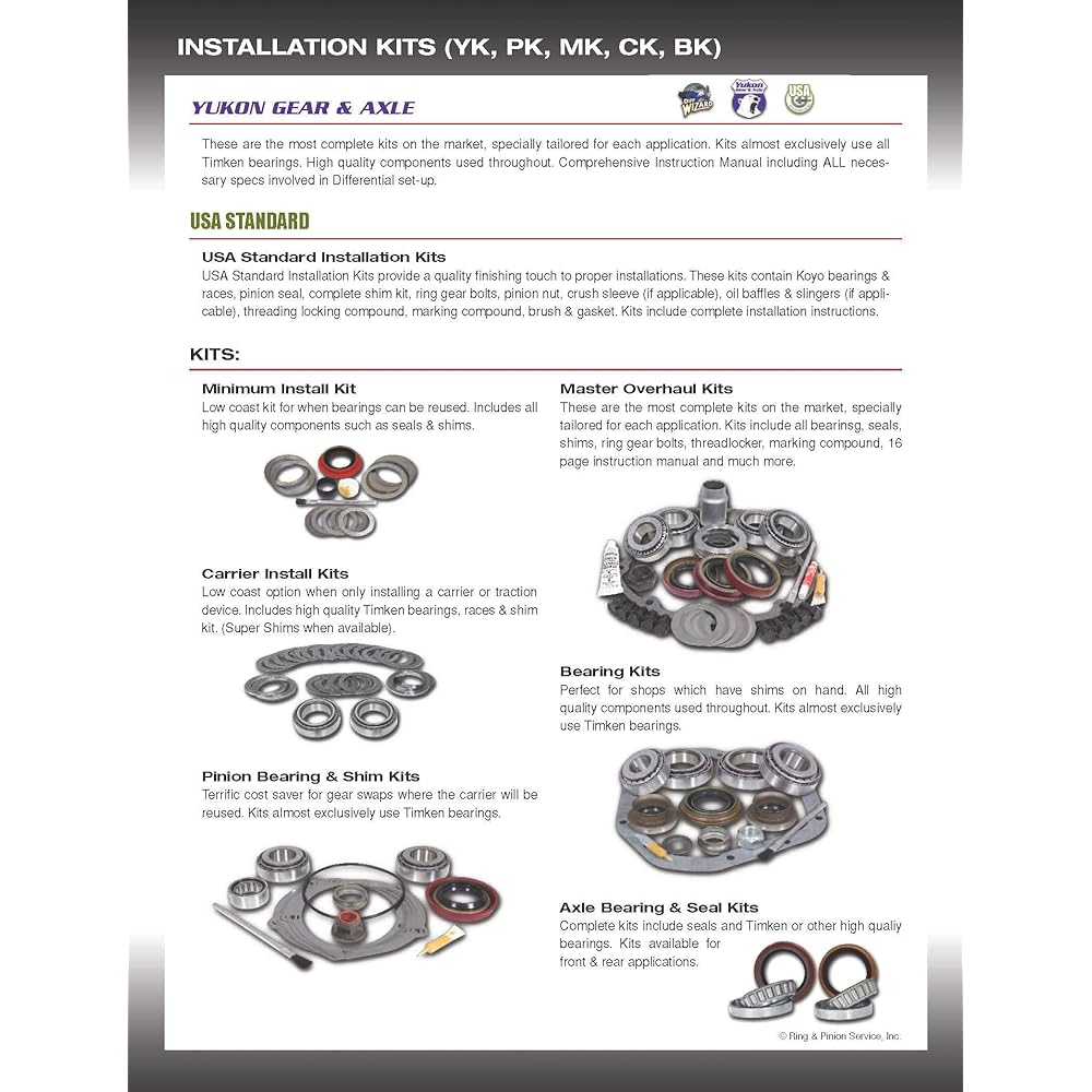 USA Standard Gear (ZK GM8.5) Master Overwall Kit for GM8.5 inch Differency (compatibility with right -hand drive cars cannot be guaranteed)