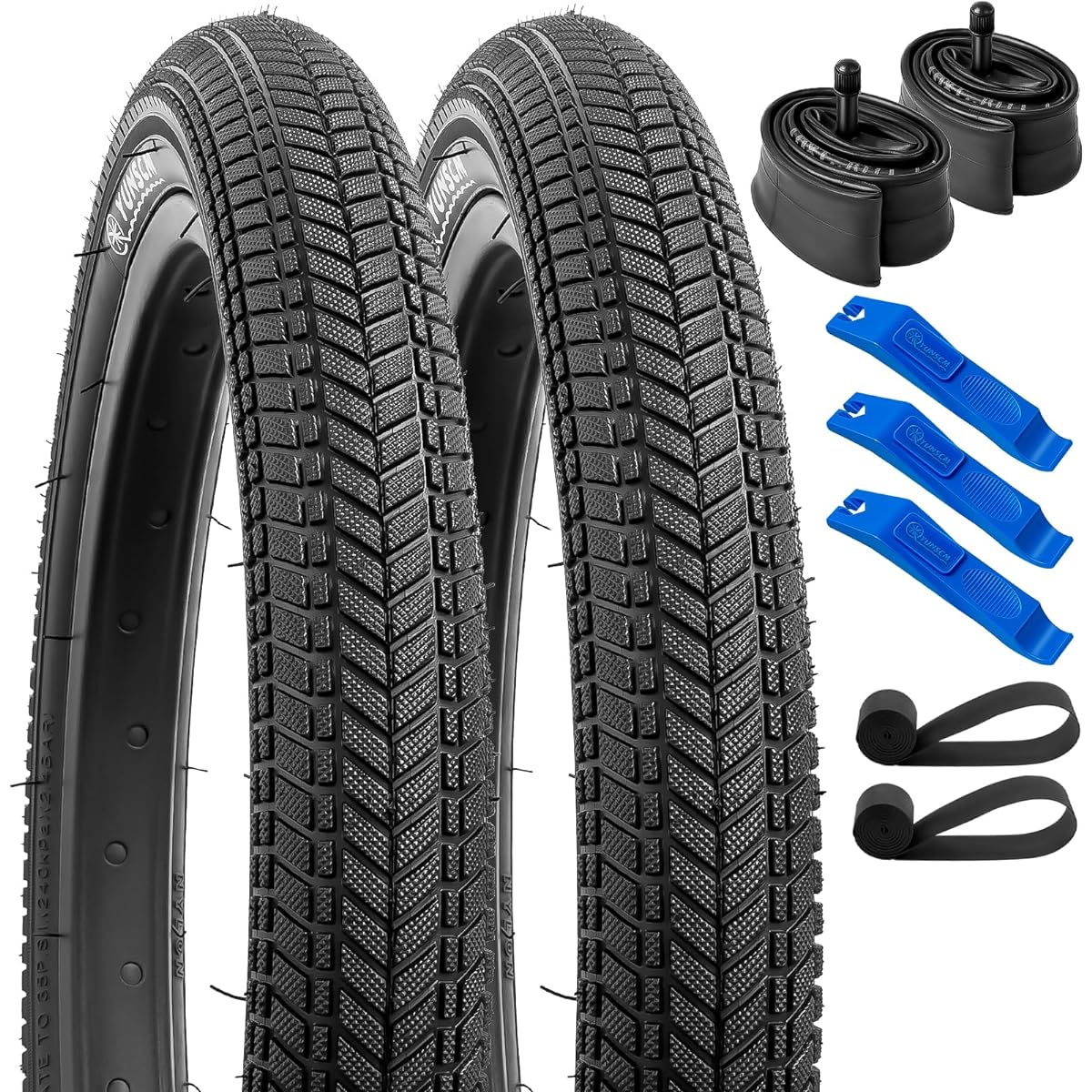Set of 2, 16x2.125 tires, 16x2.125 57-305 bicycle tires + 16x1.75/2.125 tube American style valve 32mm + rim tape + tire lever, tires 16x2.125, children's bicycle tires 16x2.125, mountain bike tires 16x2. 125,16 inch tire 2.125,Y-1170