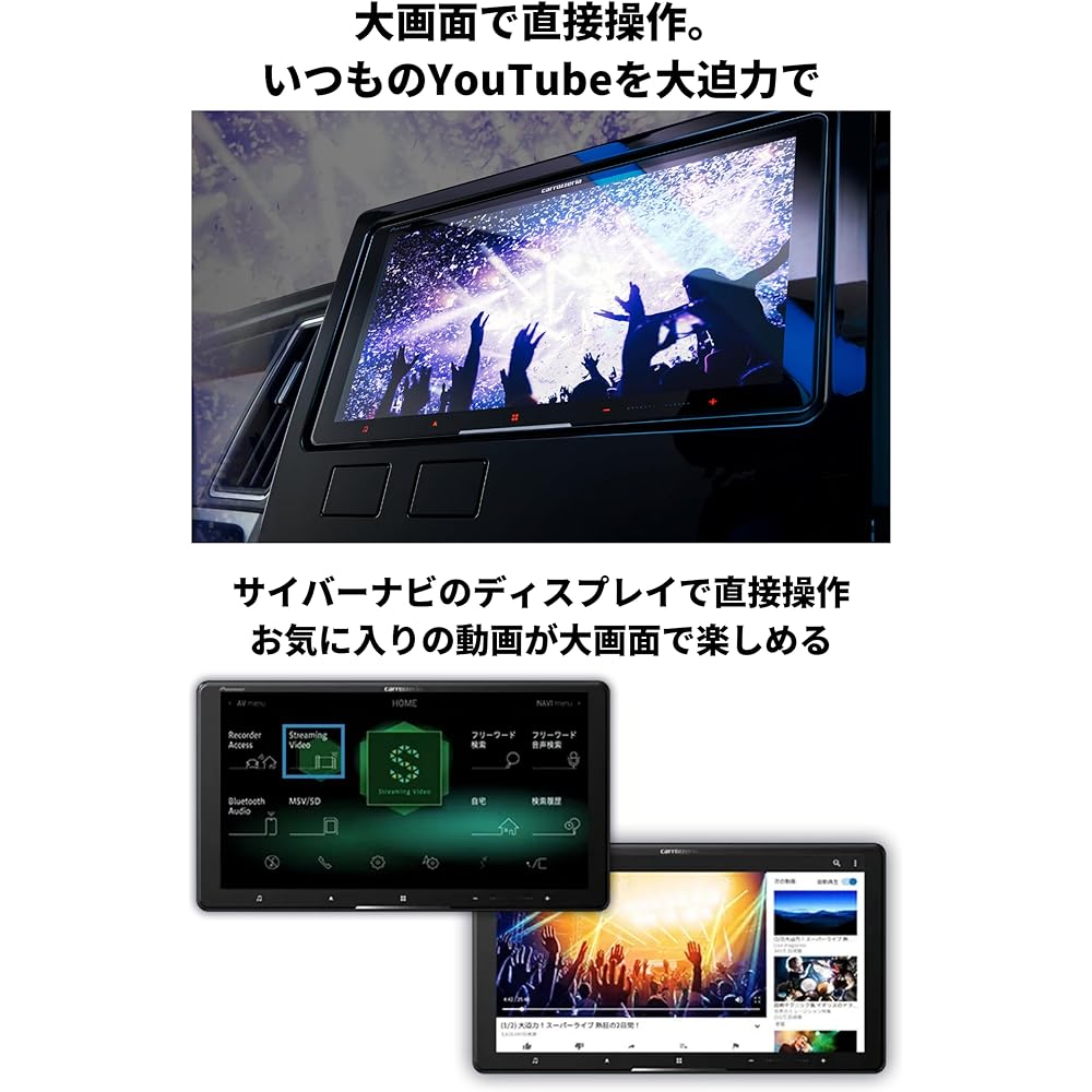 Pioneer Car Navigation AVIC-CL912-3-DC 8 Inch Cyber Navigation Free Map Update Full Seg DVD CD Bluetooth SD USB High Resolution HD Quality Network Stick Set Carrozzeria