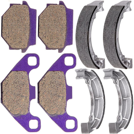 SCITOO Brake Pad and Brake Shoes Kit 88-04 Kawasaki Bayou 300 KLF300B