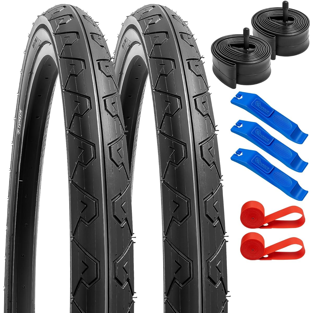 Set of 2, 26 2.125 Tire, 26x2.125 57-559 Bicycle Tire + 26x1.75/2.125 Tube American Valve 32mm + Bicycle Rim Tape + Tire Lever, Bicycle Tire 26 2.125, Mountain Bike Tire 26 2.125, Cross Bike Tire 26 2.125, P1087