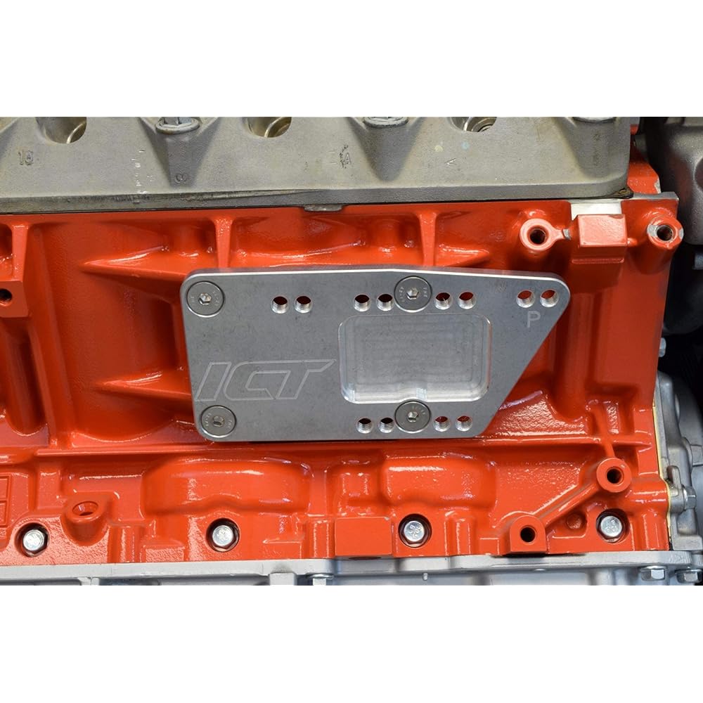 ICT BILLET SBC LS Engine -Motor Mount Adapter Plate -Universal Swap Bracket Small Block Small Block LS Conversion Adjustable LS1 LS2 LS2 LS2 L92 L99 L33 L33 L33 LR4 Billet 551628