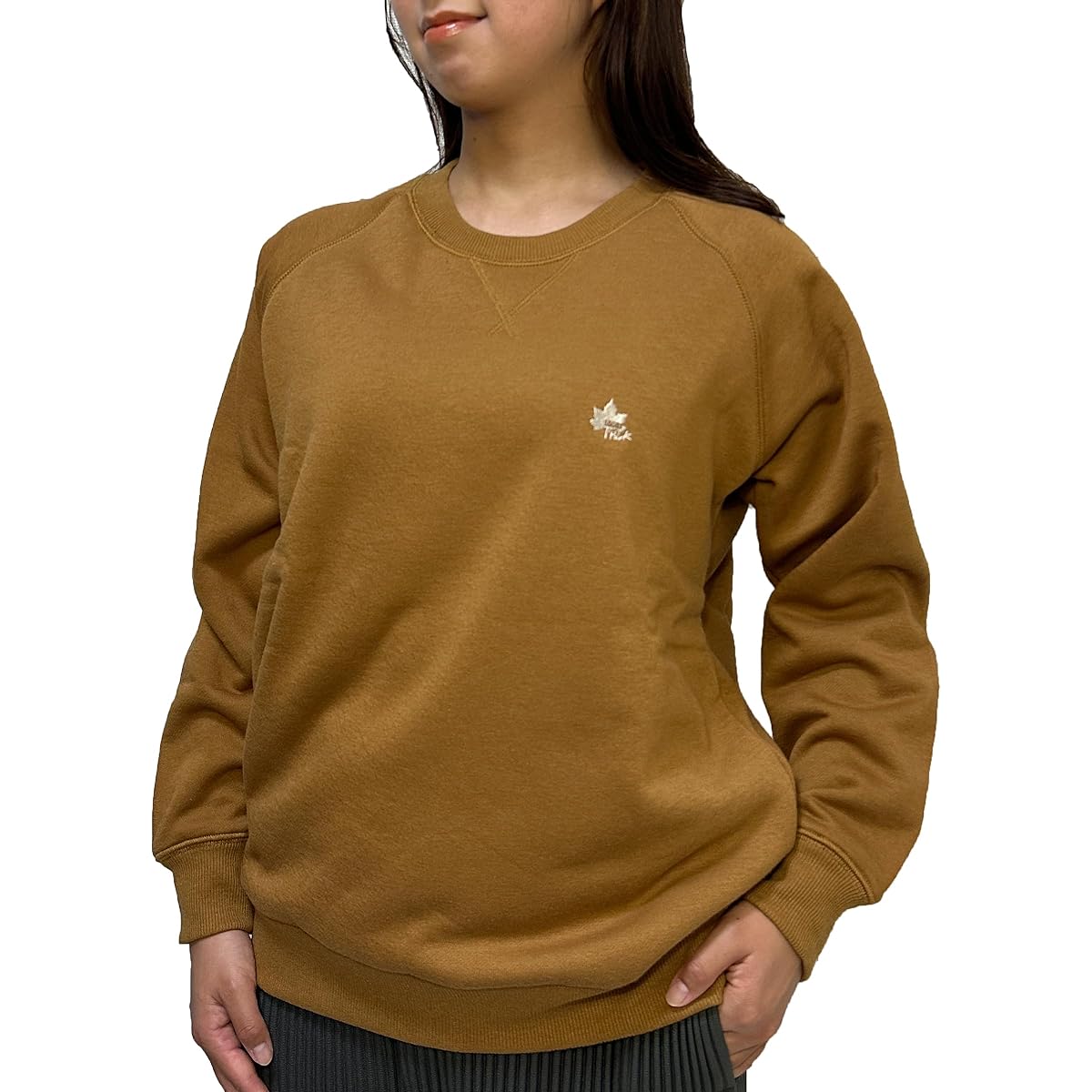 [Logo Spark] Women's Back Boa One Point Crew Neck Sweatshirt M,L