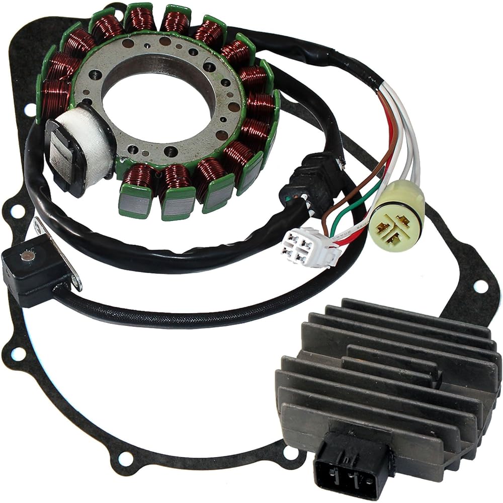 Caltric Stator and Regulator Rectifier with Gasket Compatible with Yamaha Grizzly 600 Yfm600 1999 2000 2001