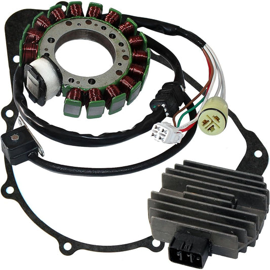 Caltric Stator and Regulator Rectifier with Gasket Compatible with Yamaha Grizzly 600 Yfm600 1999 2000 2001