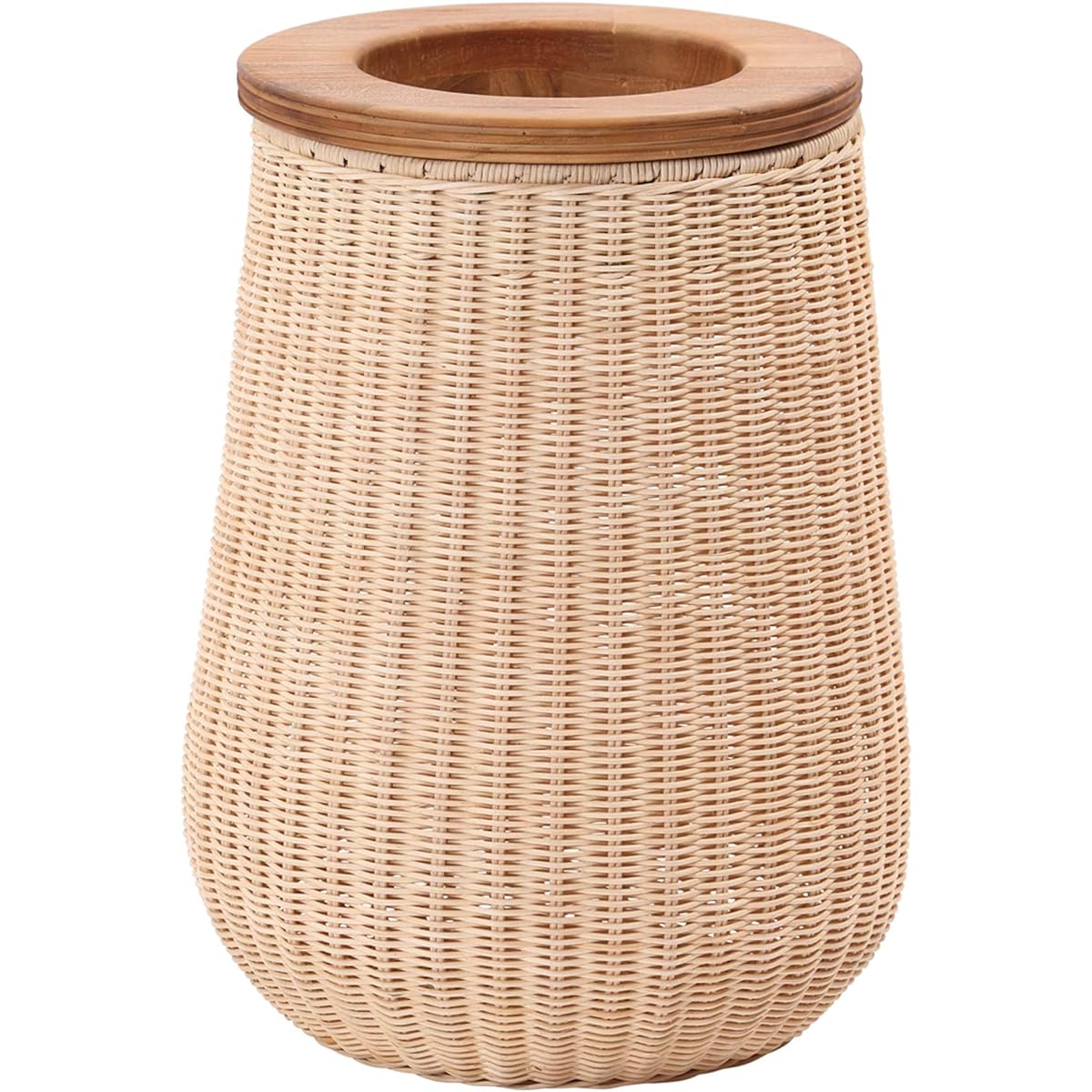 Sunflower Rattan Lidless Trash Can Natural Width 32 x Depth 32 x Height 45cm Rattan Dust Box GK830X GK830XP