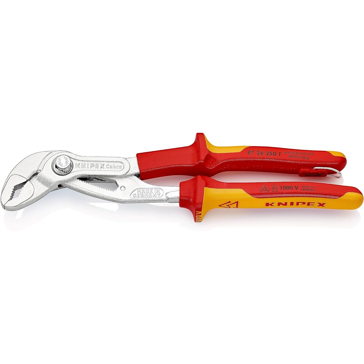 KNIPEX Water Pump Pliers KNIPEX 8726-250TBK Insulated Cobra 1000V Fall Prevention (BK) 8726-250TBK