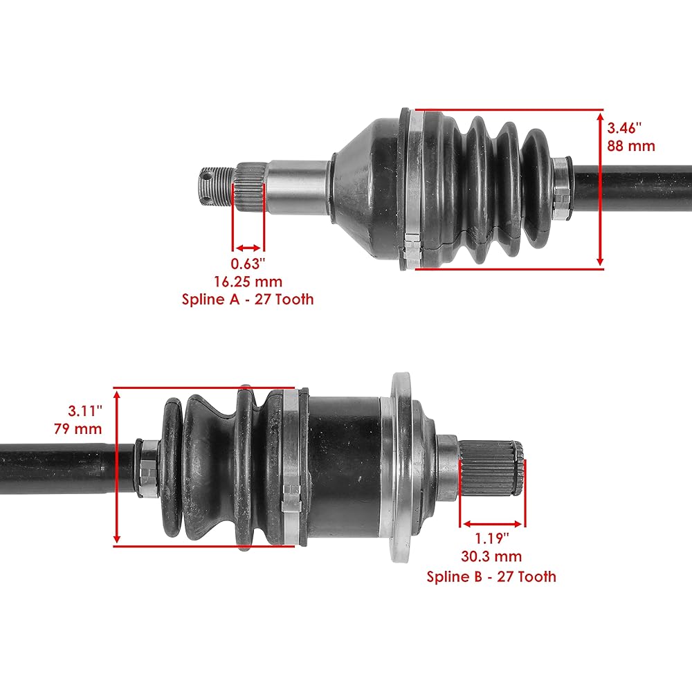 Caltric Rear left and right CV Joint Axle ARCTIC CAT 1502-723 1502-804 1502-941