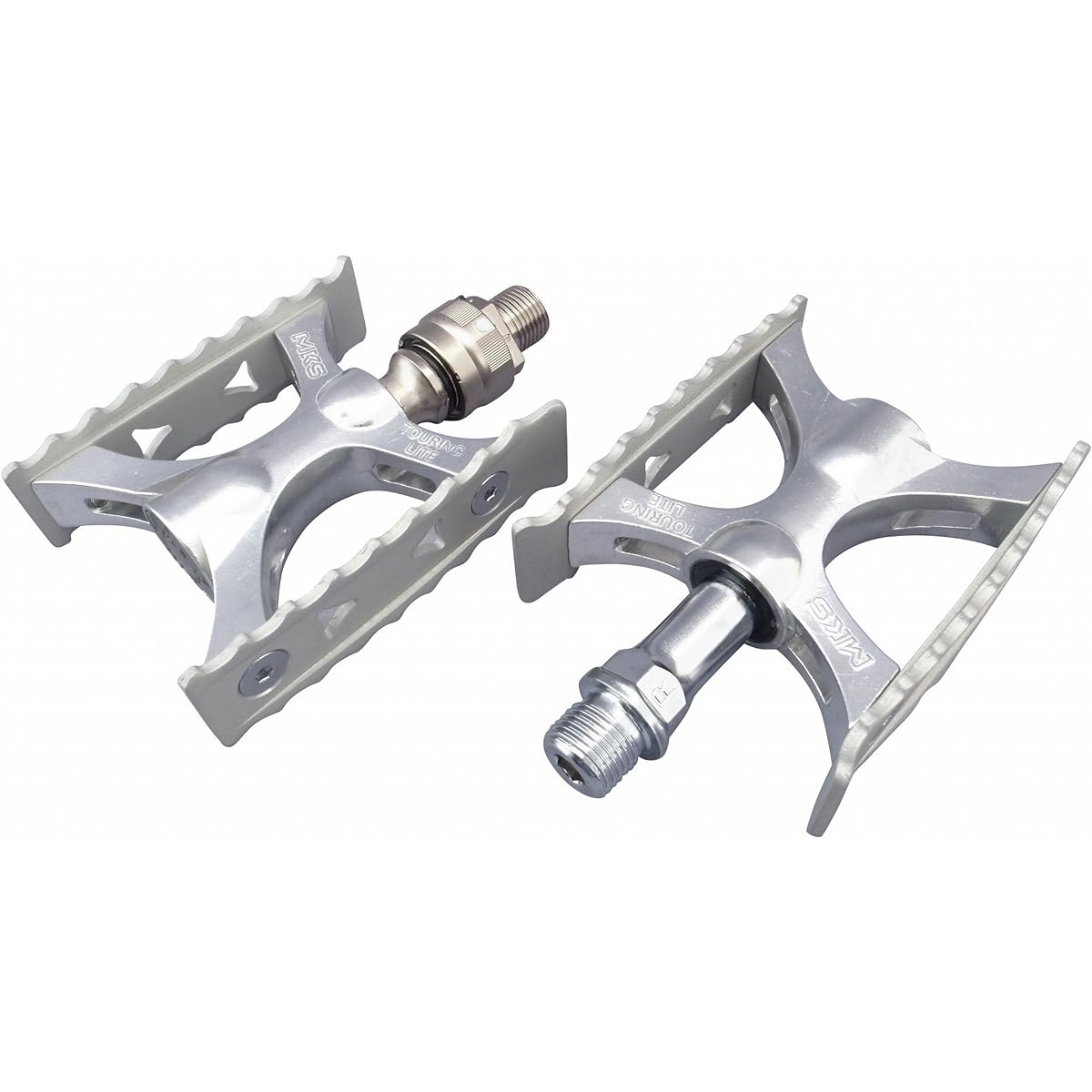MKS (Mikashima Seisakusho) Bicycle Pedal TOURING-LITE OneSideEzySuperior (Touring Light One Side Easy Superior) Silver