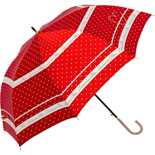 [Lanvin Blue] MOONBAT LANVIN en blue Dot pattern rain umbrella long umbrella fashionable heart cute ladies