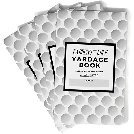 CADDENT GOLF Yardage Book - Golf Journal & Logbook with Golf Club Yardage Chart - Golf Notebook Back Pocket - Golf Logbook Pocket Size - Essential Tools for Serious Golfers (4 Pack)