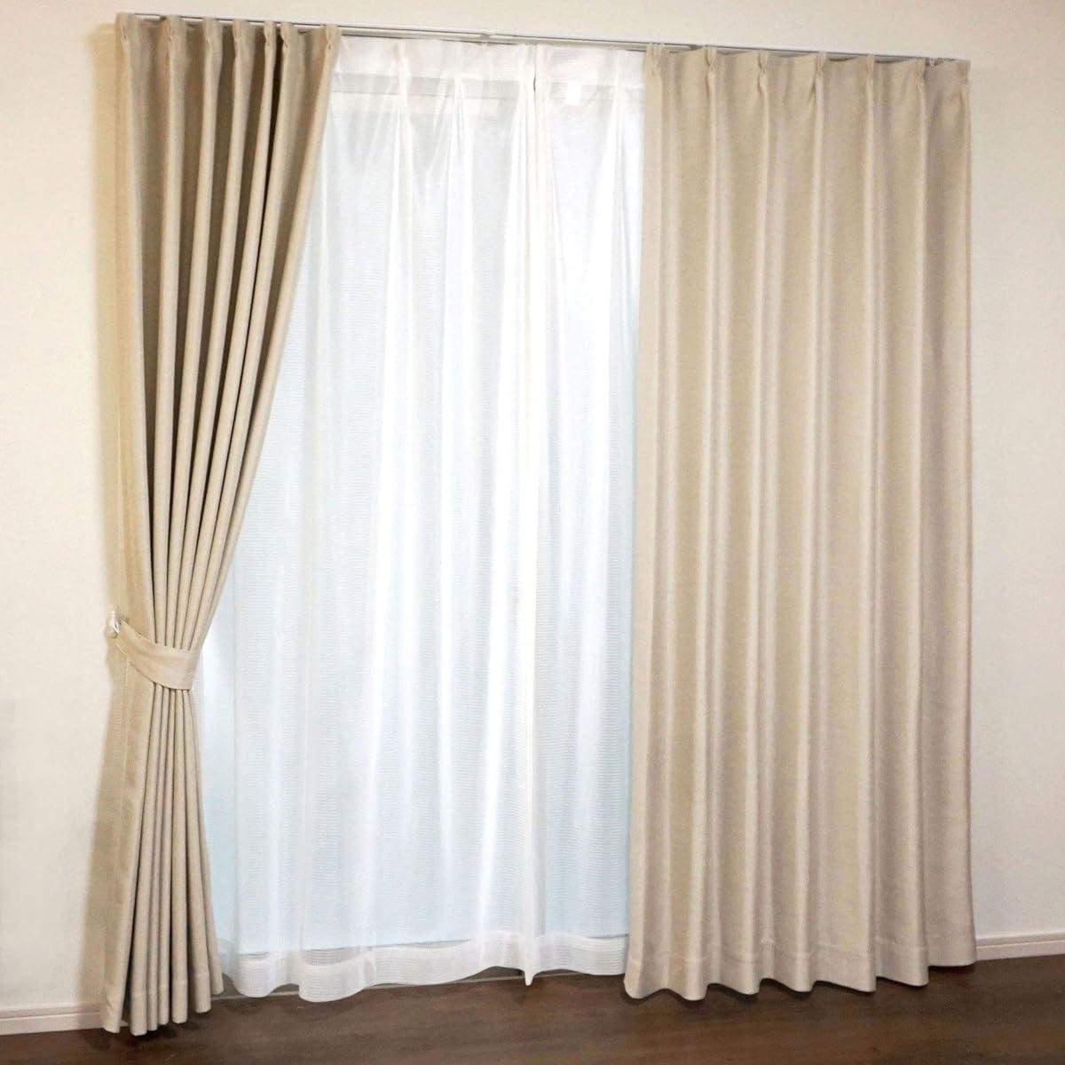 Seafield Palette Blackout Curtains Lace Curtains Set of 4 Ivory Width 100 x 185cm Length SB-454/SB-458 100230105101-05-01