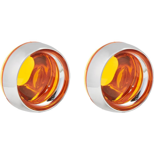 2268 DEEP DISH BEZELS WITH AMBER LENSES FOR METRIC CLEARKIN