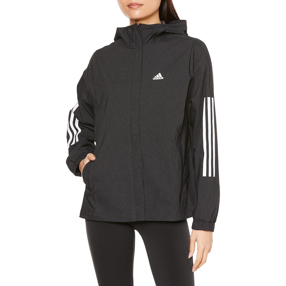 [Adidas] Parka Loose Fit Denim Look Cross Jacket BUJ47 Women's