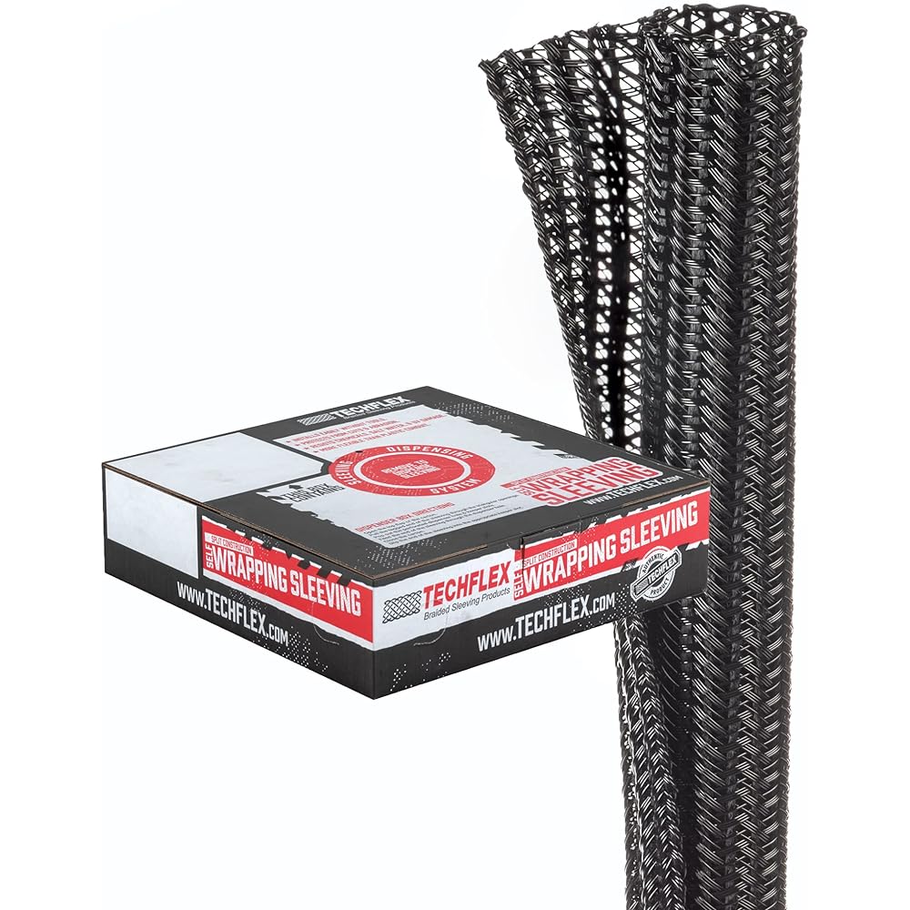 1 /2 "Split F6 knitting cable SLEEVING wrap, split room, TechFlex 100ft F6