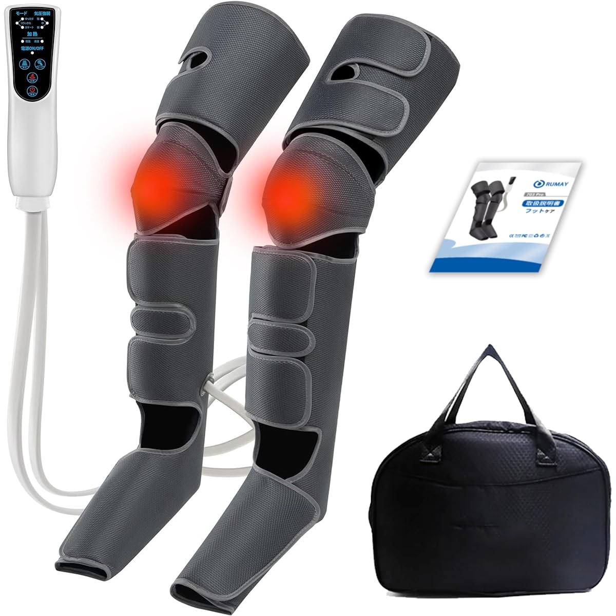 TOUMON Foot Care, Leg Relaxer, Calf, Sole to Thigh, 6 Courses, 3 Strength Levels, 20 Minute Timer, Warming Function, Automatic Off Function, Remote Control, Foot Care, Respect for the Aged Day,