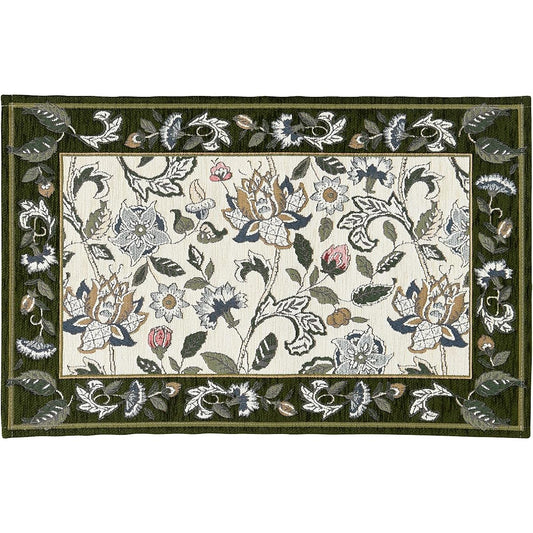 Kawashima Textile Cercon MINTON Entrance Mat New Haddon Hall Green 46 x 71cm FH1202