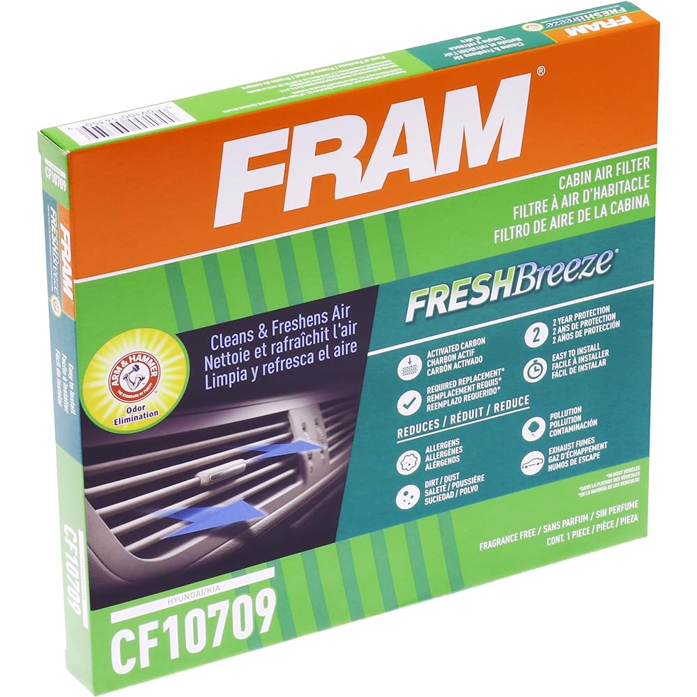 Fram CF10709 Fresh Breeze Cabin Air Filter Arm & Hammer